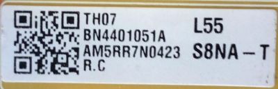 KIT DE TARJETAS PARA TV SAMSUNG / MAIN BN94-16906U / BN41-02902A / BN97-18270L / FUENTE BN4401051A / L558NA_THS / BN44-01051A / LED DRIVER BN4401046B / L558NC_TS / BN44-01046B / PANEL CY-TA055FKEV1H / DISPLAY HV550QUB-S5B / MODELO QN55Q80AAFXZA BA01	 - Imagen 6
